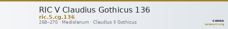 RIC V Claudius Gothicus 136 — CANOA