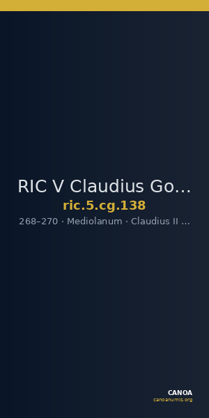 RIC V Claudius Gothicus 138 — CANOA
