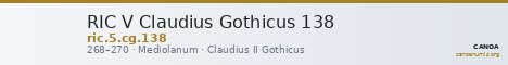 RIC V Claudius Gothicus 138 — CANOA