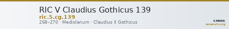 RIC V Claudius Gothicus 139 — CANOA