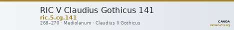 RIC V Claudius Gothicus 141 — CANOA