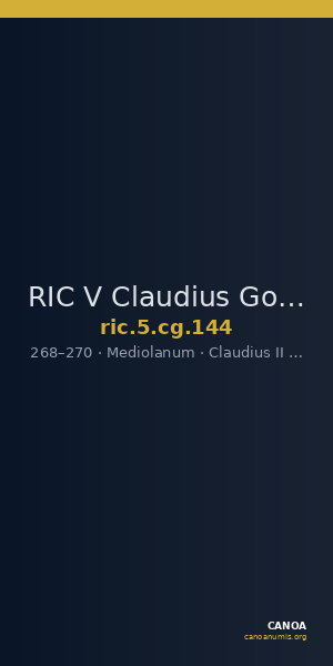 RIC V Claudius Gothicus 144 — CANOA