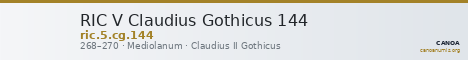 RIC V Claudius Gothicus 144 — CANOA