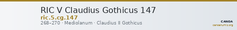 RIC V Claudius Gothicus 147 — CANOA