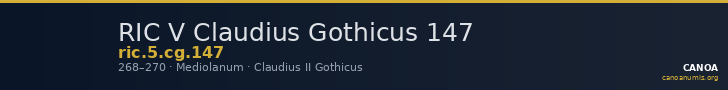 RIC V Claudius Gothicus 147 — CANOA