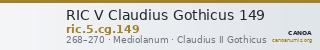 RIC V Claudius Gothicus 149 — CANOA
