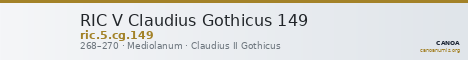 RIC V Claudius Gothicus 149 — CANOA