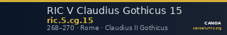 RIC V Claudius Gothicus 15 — CANOA