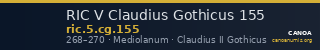 RIC V Claudius Gothicus 155 — CANOA