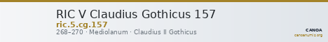 RIC V Claudius Gothicus 157 — CANOA