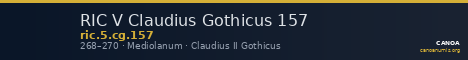 RIC V Claudius Gothicus 157 — CANOA