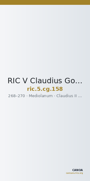 RIC V Claudius Gothicus 158 — CANOA