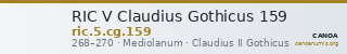 RIC V Claudius Gothicus 159 — CANOA