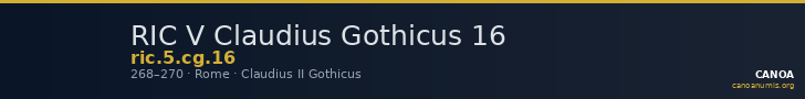 RIC V Claudius Gothicus 16 — CANOA