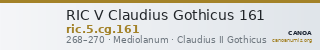 RIC V Claudius Gothicus 161 — CANOA