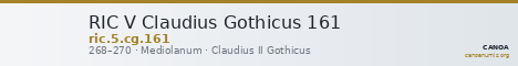 RIC V Claudius Gothicus 161 — CANOA