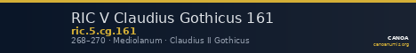 RIC V Claudius Gothicus 161 — CANOA