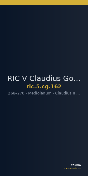 RIC V Claudius Gothicus 162 — CANOA