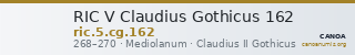 RIC V Claudius Gothicus 162 — CANOA