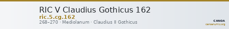 RIC V Claudius Gothicus 162 — CANOA