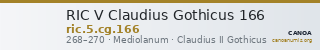 RIC V Claudius Gothicus 166 — CANOA