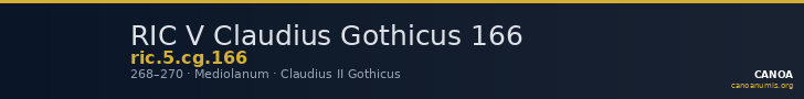 RIC V Claudius Gothicus 166 — CANOA