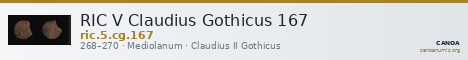 RIC V Claudius Gothicus 167 — CANOA