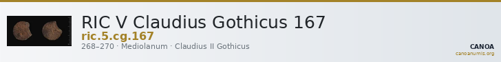 RIC V Claudius Gothicus 167 — CANOA