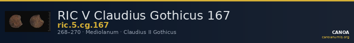 RIC V Claudius Gothicus 167 — CANOA