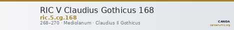 RIC V Claudius Gothicus 168 — CANOA