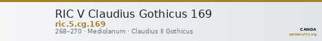 RIC V Claudius Gothicus 169 — CANOA