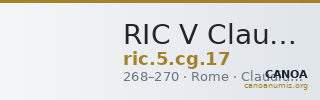 RIC V Claudius Gothicus 17 — CANOA