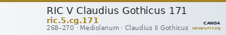 RIC V Claudius Gothicus 171 — CANOA