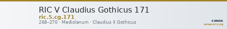 RIC V Claudius Gothicus 171 — CANOA