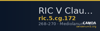 RIC V Claudius Gothicus 172 — CANOA