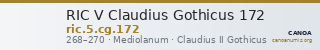 RIC V Claudius Gothicus 172 — CANOA