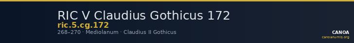 RIC V Claudius Gothicus 172 — CANOA