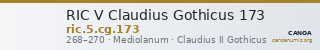 RIC V Claudius Gothicus 173 — CANOA