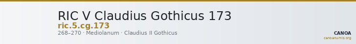 RIC V Claudius Gothicus 173 — CANOA
