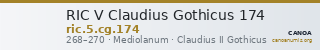 RIC V Claudius Gothicus 174 — CANOA