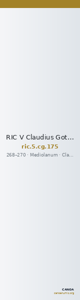 RIC V Claudius Gothicus 175 — CANOA
