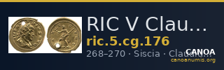 RIC V Claudius Gothicus 176 — CANOA