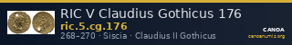 RIC V Claudius Gothicus 176 — CANOA