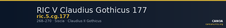 RIC V Claudius Gothicus 177 — CANOA