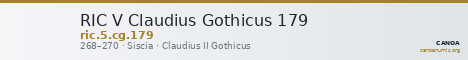 RIC V Claudius Gothicus 179 — CANOA