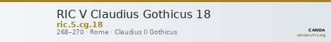 RIC V Claudius Gothicus 18 — CANOA