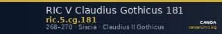 RIC V Claudius Gothicus 181 — CANOA