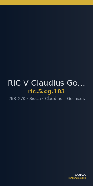 RIC V Claudius Gothicus 183 — CANOA