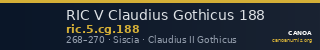 RIC V Claudius Gothicus 188 — CANOA