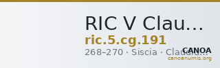 RIC V Claudius Gothicus 191 — CANOA